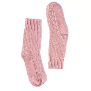 MINI HYGGE PRESENTS - Tea pop Classic tea and Wool Socks Fuzzy Pink - M (Size 36-41)