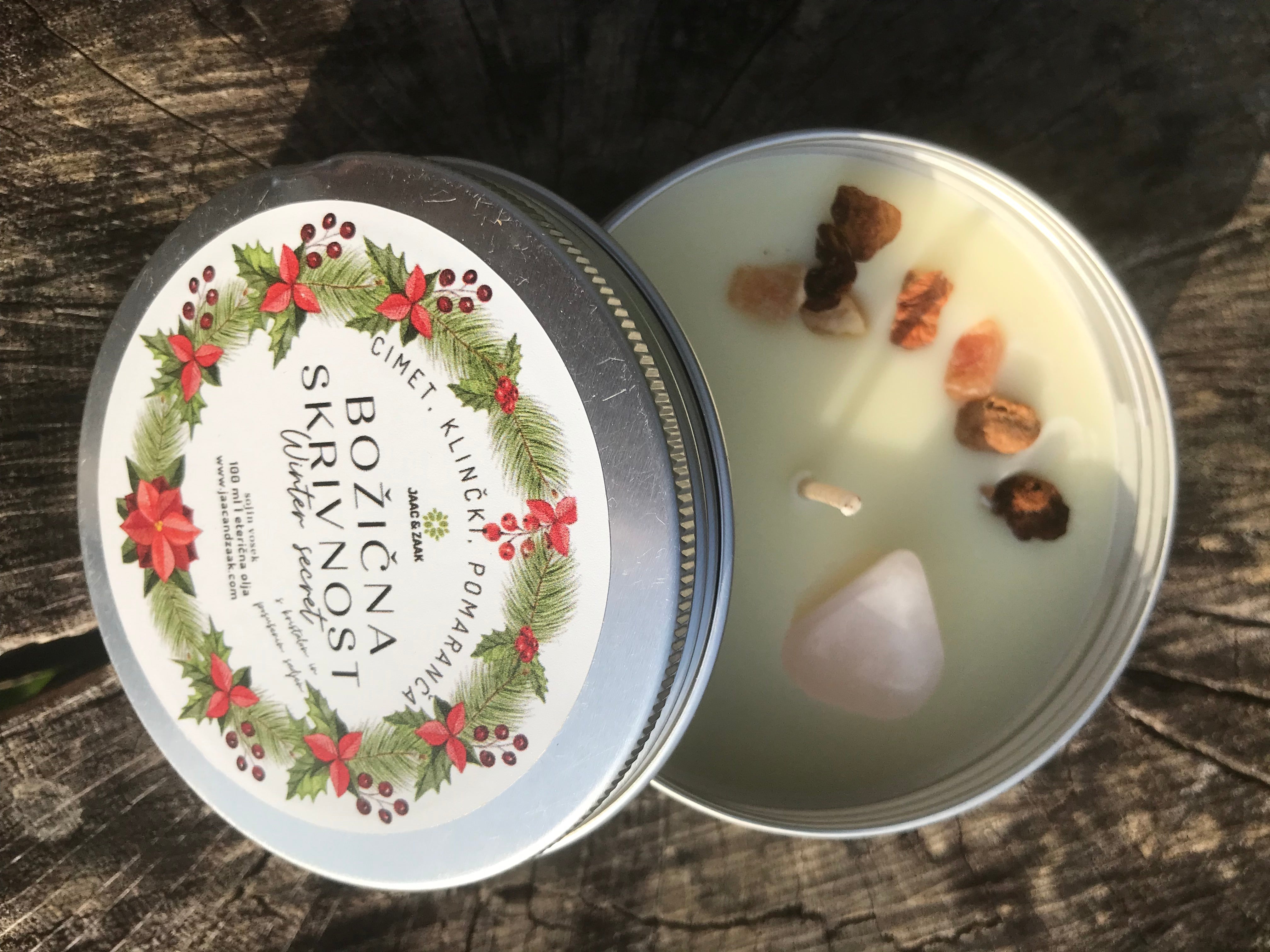WINTER SECRET- with CRYSTAL & DRIED FRUITS: orange, cinnamon, clove (limited edition)