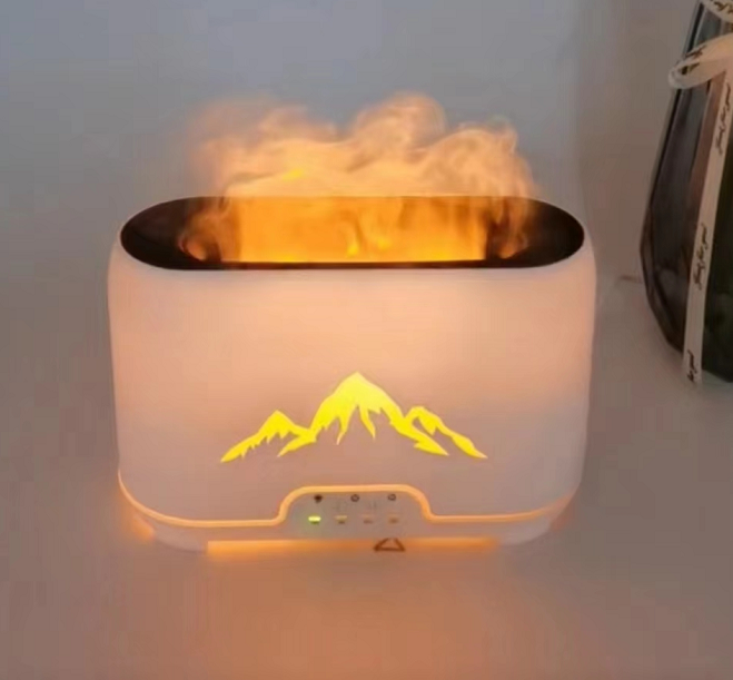 Himalayas Aroma Diffuser - USB-C - Remote control - Flame Effect (Salt included)