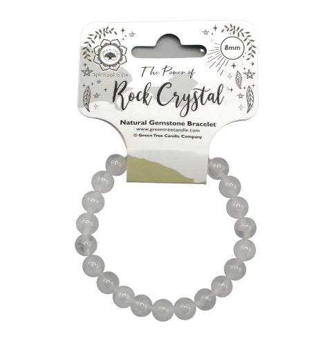Rock Crystal beaded Bracelet 8 mm