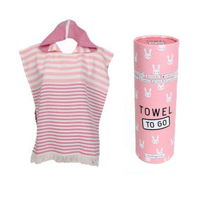 TOWEL TO GO PONCHO KIDS - pink