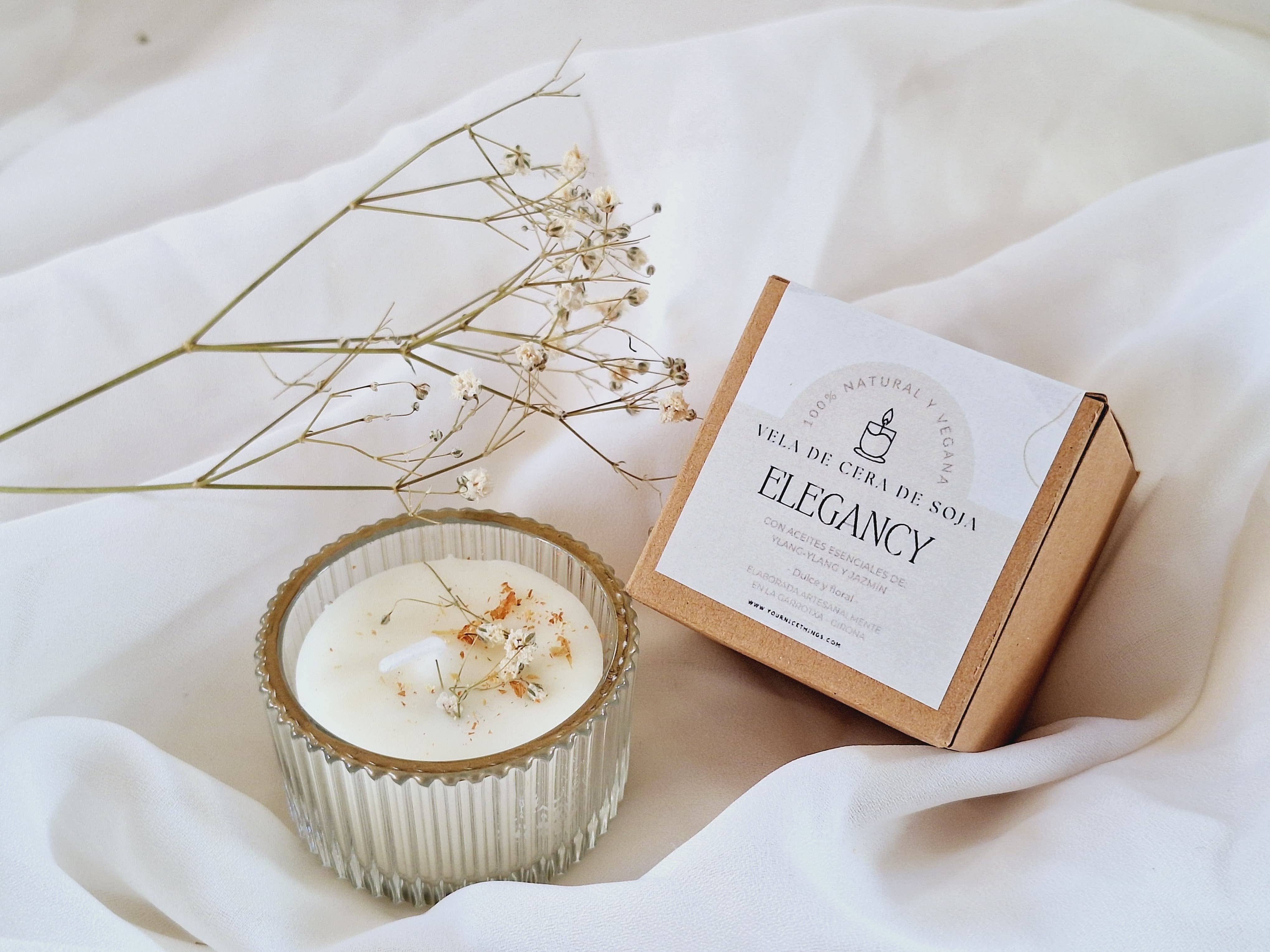 Soy candle in glass jar (mini) ylang-ylang and jasmine