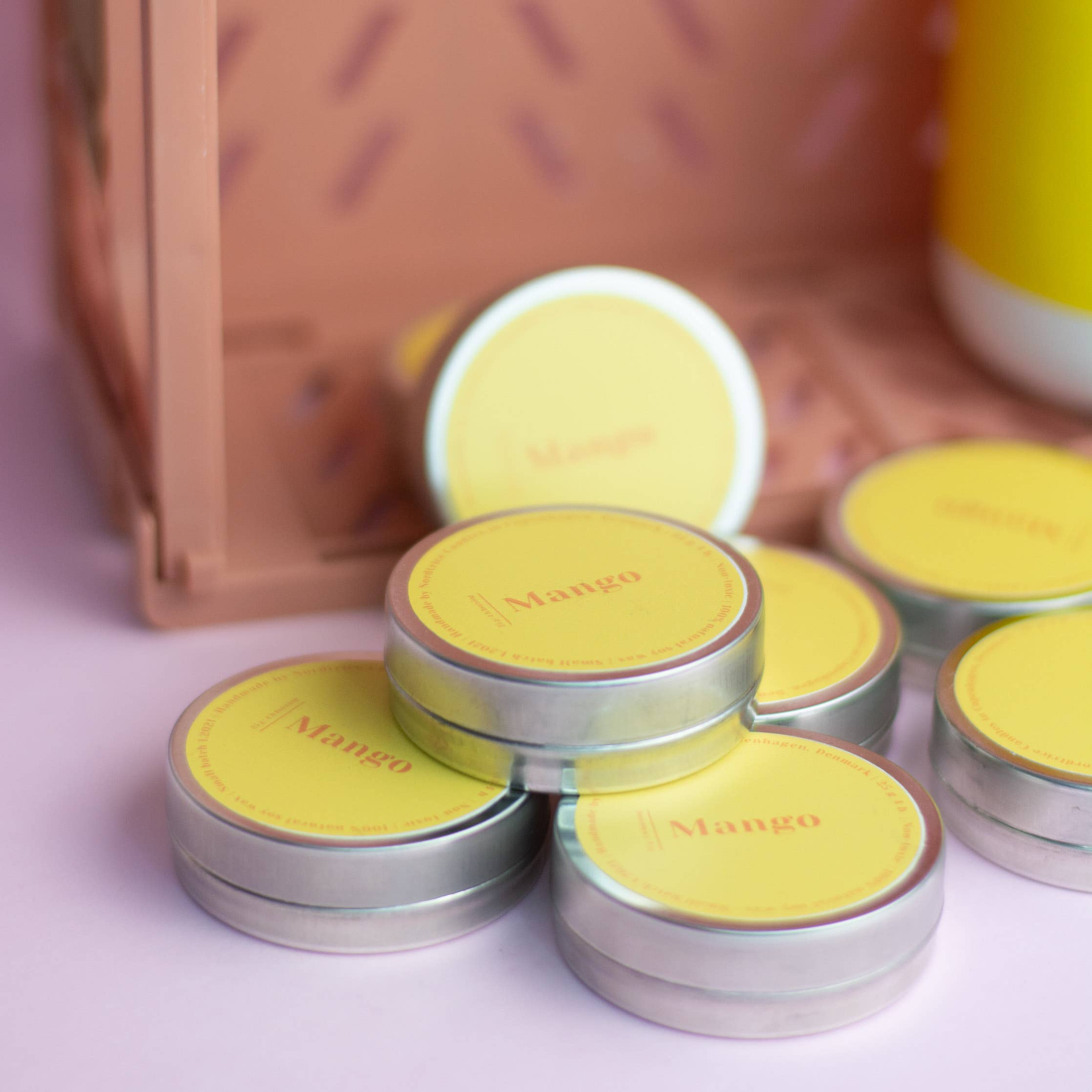 Mini scented soy candles, Mango