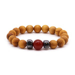 Load image into Gallery viewer, Cedarwood Root Chakra Bangle with Red Jasper

