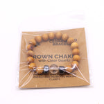 Load image into Gallery viewer, Cedarwood Crown Chakra Bangle with Clear Quartz
