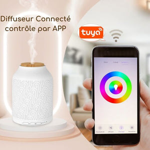 Prague Connected Essential Oil Diffuser - Connected Object for the Diffusion of Essential Oils - Compatible with Google, Alexa and Smartphone Application