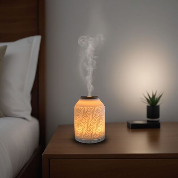 Prague Connected Essential Oil Diffuser - Connected Object for the Diffusion of Essential Oils - Compatible with Google, Alexa and Smartphone Application