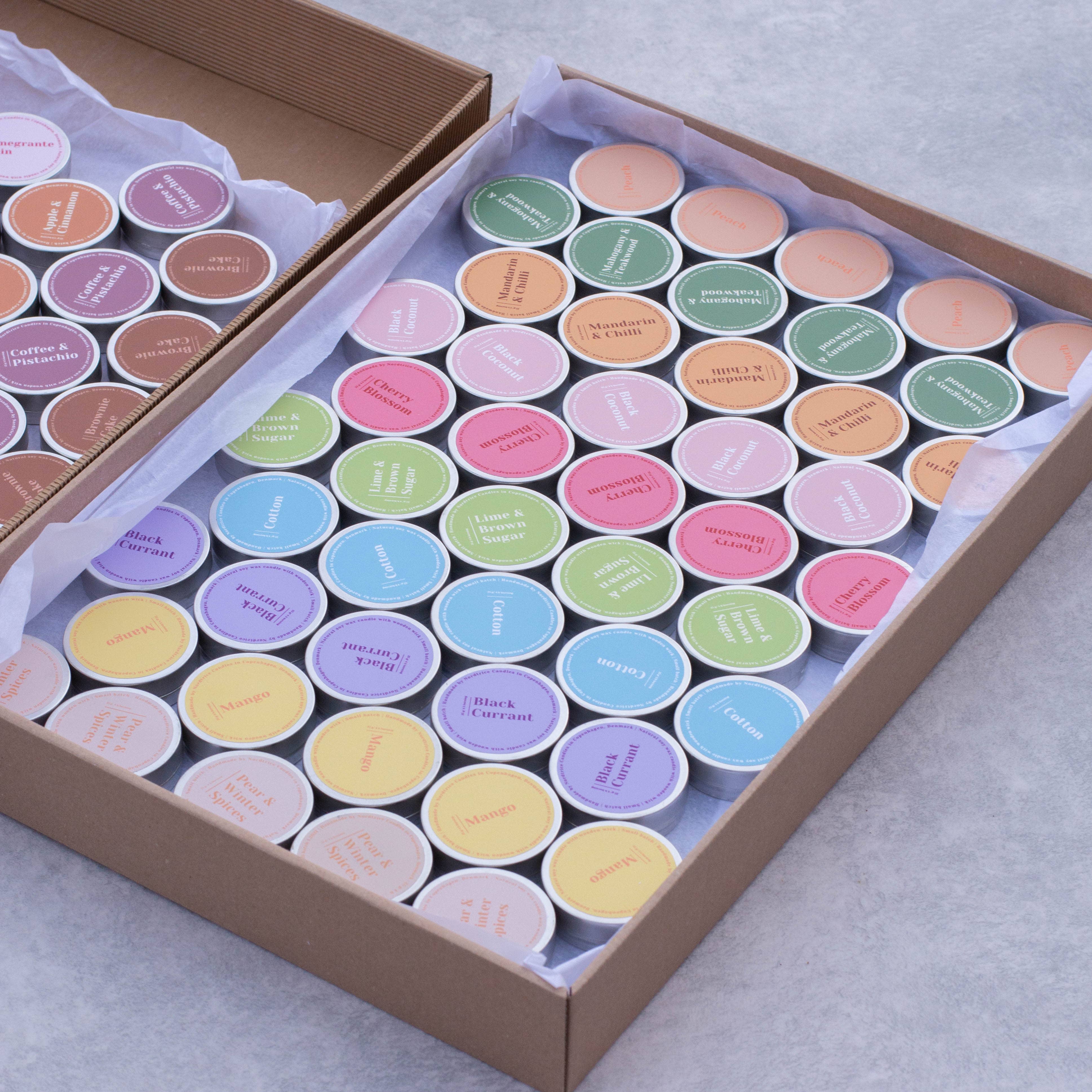 Mini scented soy candles, Mango