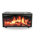 Load image into Gallery viewer, Aroma difuzor z učinkom plamena in zvoki ptic – črn (USB) – spreminjanje barv
