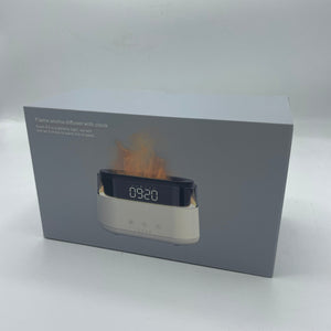 Modern Aroma Diffuser - Led Clock - USB-C - Flame Effect