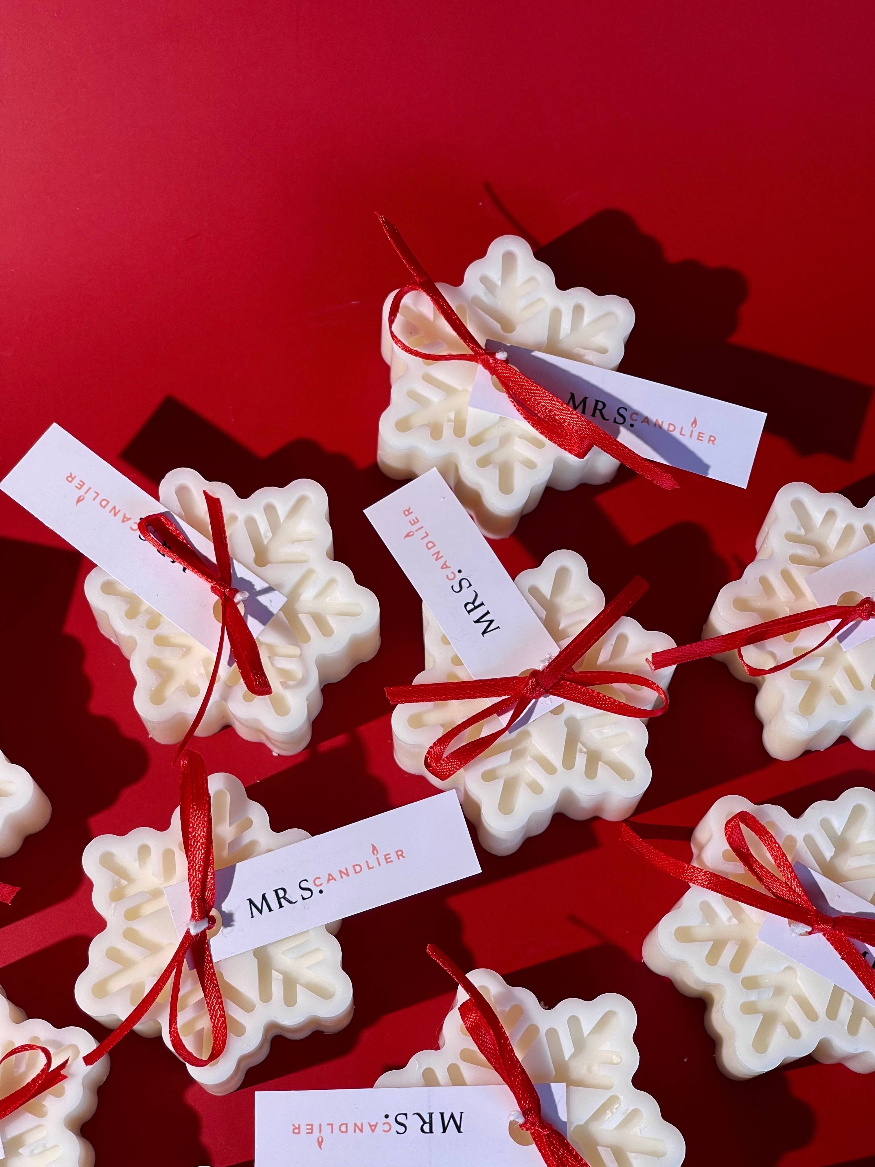 Snežinka - naravna sojina dekorativna svečа