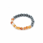 Load image into Gallery viewer, Faceted Gemstone Bracelet - Magnetic Carnelian

