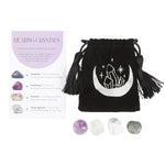 Load image into Gallery viewer, STRESS HEALING CRYSTAL SET WITH MOON TRINKET DISH
