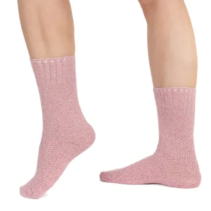 MINI HYGEE PRESENTS - Tea pop Winter tea and Wool Socks Fuzzy Beige M (Size 36-41)