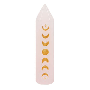 Rose Quartz Moon Phase Crystal Point, 5cm