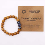 Load image into Gallery viewer, Cedarwood Throat Chakra Bangle with Sodalite
