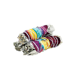 Smudge Stick - 7 Chakra sage 10 cm