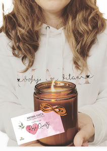 Aroma Candle with Crystals (Rose Quartz)