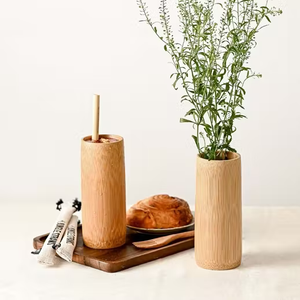 Bamboo Cup - Natural Wooden Cups 18cm Tall