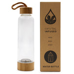 Load image into Gallery viewer, Glass Water Bottle - Bamboo Base &amp; Lid
