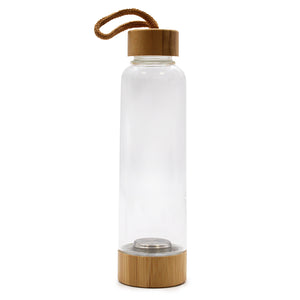 Glass Water Bottle - Bamboo Base & Lid
