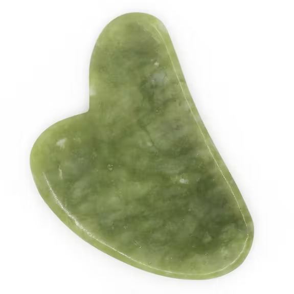 GUA SHA - ploščica iz kristala Jade z ovitkom
