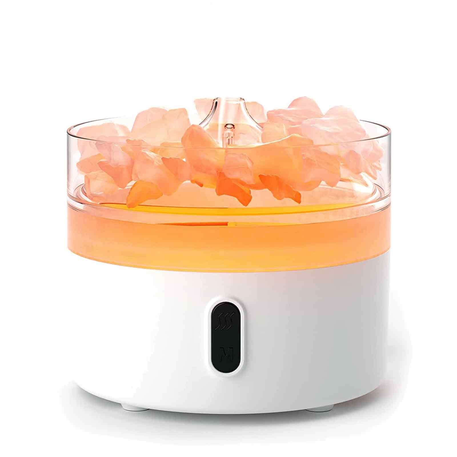 Himalayan Salt Aroma Diffuser - Night Light - USB-C - Flame Effect (Salt included)