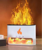 Naloži sliko v pregledovalnik galerije, Blaze Aroma difuzor - s himalajsko soljo - (USB-C) - učinek gorečega plamena - BEL / ČRN
