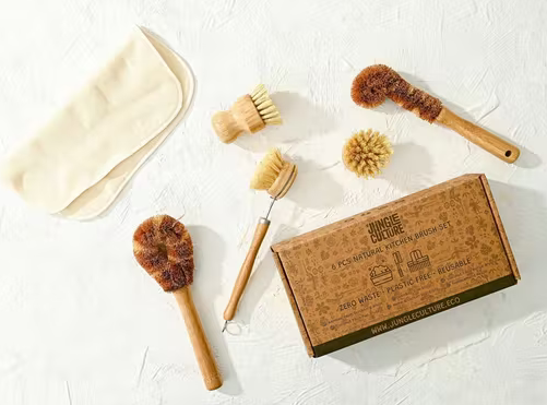 This Bamboo Dish Scrub Brush Is an Editor Favorite for Kitchen Cleanups