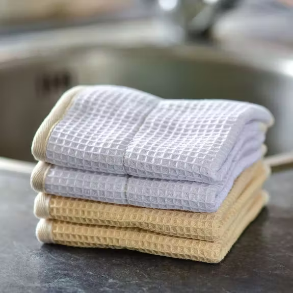 Organic Cotton Waffle Dish Cloth Set, Tea Towels, Hand Towels