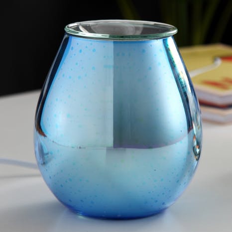 BLUE - ELECTRIC WAX WARMER WITH LIGHT for wax melts (used without candles)