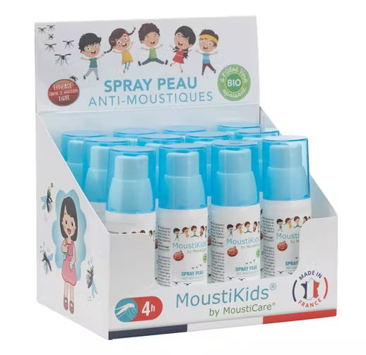 Novo! MoustiKids SPREJ PROTI KOMARJEM in KLOPOM posebej za otroke, BB sprej, 30 ml