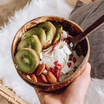 Load image into Gallery viewer, Natural Coconut Bowl Set with Wooden Spoon
