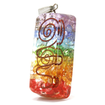 Load image into Gallery viewer, Orgonite Power Pendant - Rainbow Copper Attractor
