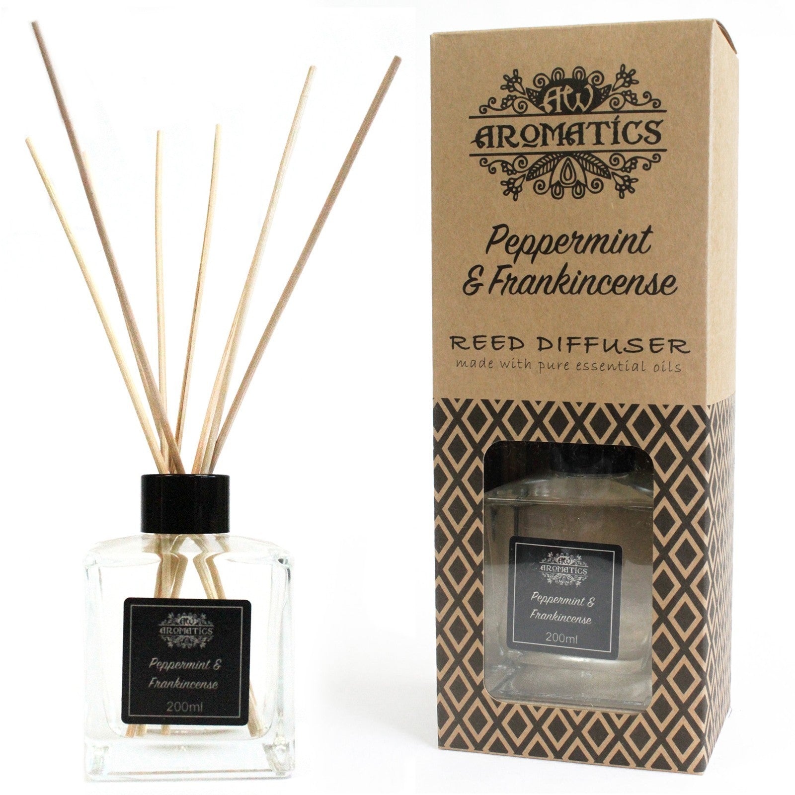 REED DIFFUSER - Peppermint & Frankincense Essential Oil