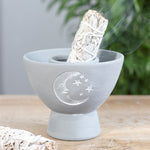 Load image into Gallery viewer, GREY MOON TERRACOTTA SMUDGE BOWL
