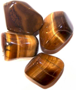 Load image into Gallery viewer, Tumble stone - Tiger Eye - Gold (L)
