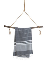 Load image into Gallery viewer, TOWEL TO GO MALIBU HAMAMTUCH IN SCHWARZ
