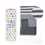 Load image into Gallery viewer, TOWEL TO GO MALIBU HAMAMTUCH IN SCHWARZ
